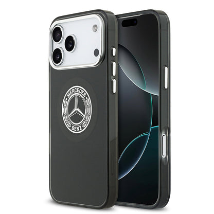 Apple iPhone 17 Pro Max Kılıf Mercedes Benz Orjinal Lisanslı M-safe Şarj Özellikli Çift Katmanlı PC Nostaljik Yıldız Dizayn Kapak - Görsel 3