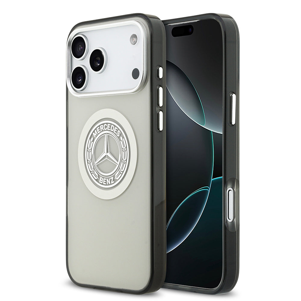 Apple iPhone 17 Pro Max Kılıf Mercedes Benz Orjinal Lisanslı M-safe Şarj Özellikli Çift Katmanlı PC Nostaljik Yıldız Dizayn Kapak - Görsel 2