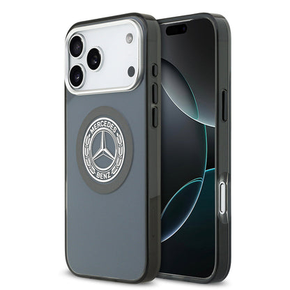 Apple iPhone 17 Pro Max Kılıf Mercedes Benz Orjinal Lisanslı M-safe Şarj Özellikli Çift Katmanlı PC Nostaljik Yıldız Dizayn Kapak - Görsel 4