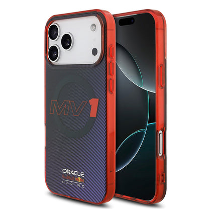 Apple iPhone 17 Pro Max Kılıf Redbull Orjinal Lisanslı M-safe Şarj Özellikli Çift Katmanlı Çizgi Desenli Sert PC MV Kapak - Görsel 2