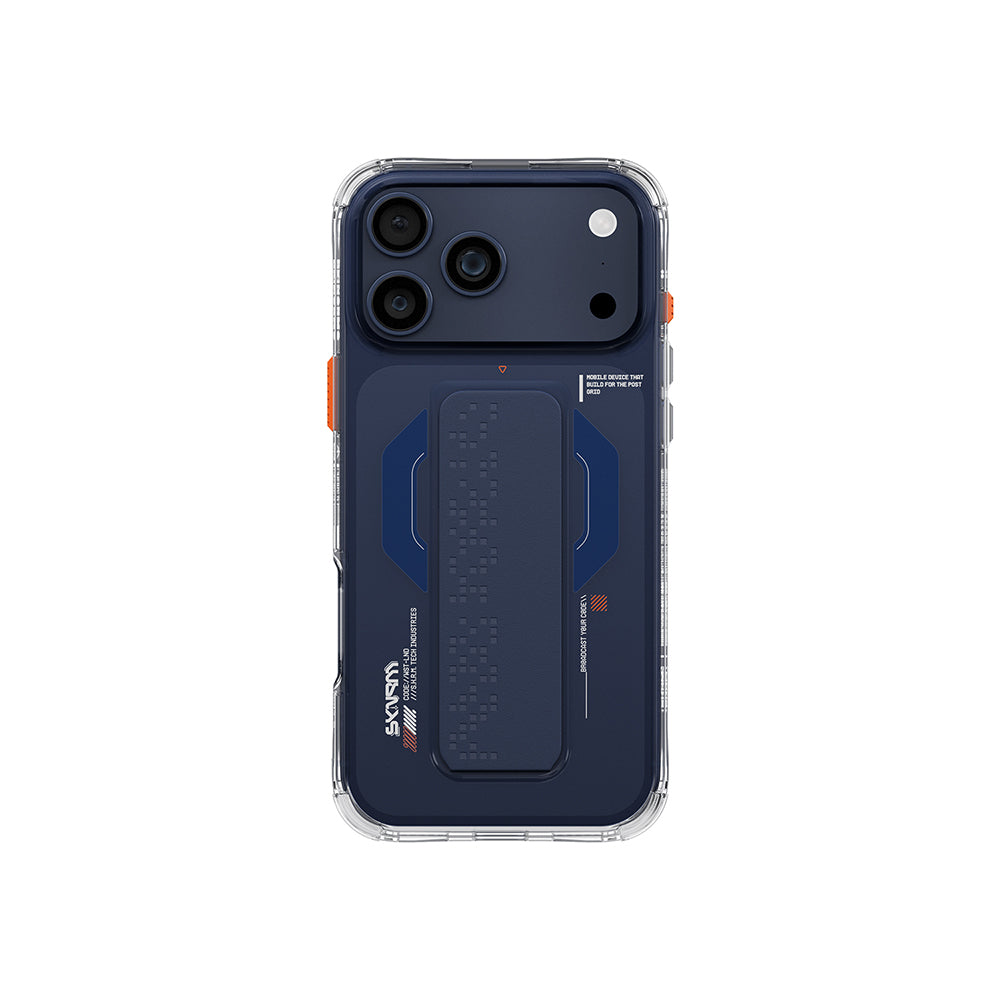 Apple iPhone 17 Pro Max Kılıf Skinarma M-Safe Şarj Özellikli Airbag Tasarımlı Standlı Haxa Kapak - Görsel 4