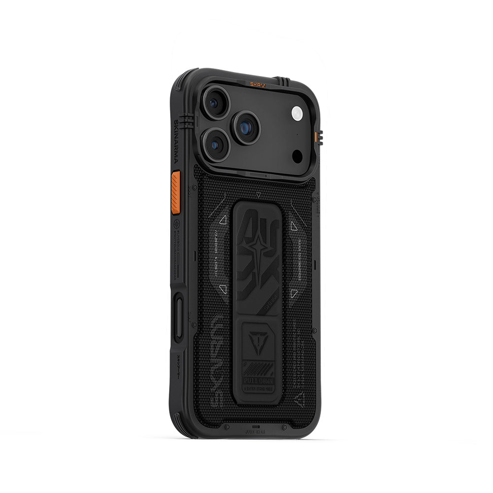 Apple iPhone 17 Pro Max Kılıf SkinArma M-safe Şarj Özellikli Airbag Tasarımlı Standlı Phantom Kapak - Görsel 2