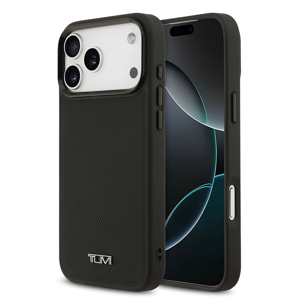 Apple iPhone 17 Pro Max Kılıf TUMI M-safe Şarj Özellikli Deri Noktalı Dizayn Kapak - Görsel 2