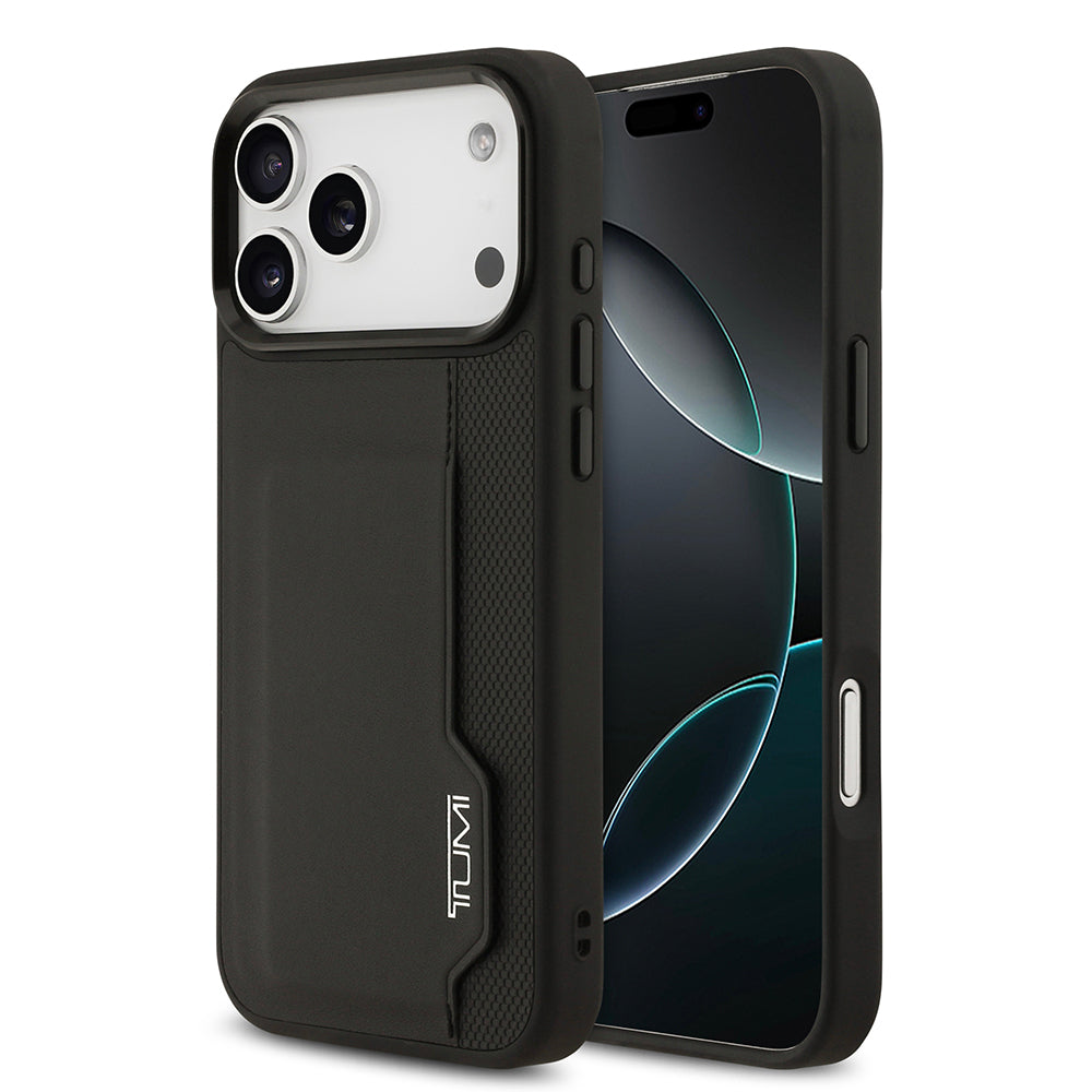 Apple iPhone 17 Pro Max Kılıf TUMI Orjinal Lisanslı Deri Dikey Kartlıklı Kapak - Görsel 2