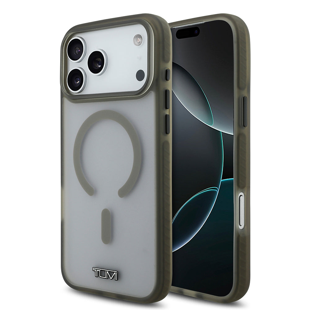 Apple iPhone 17 Pro Max Kılıf TUMI Orjinal Lisanslı M-safe Şarj Özellikli Buzlu Transparan Kapak - Görsel 3