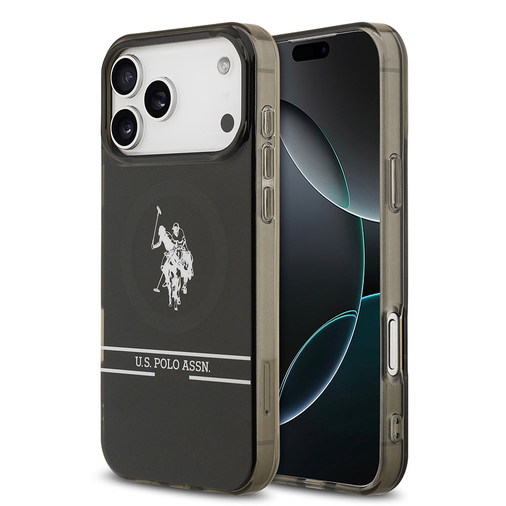 Apple iPhone 17 Pro Max Kılıf U.S. Polo Assn. Orjinal Lisanslı M-safe Şarj Özellikli IML Double Horse Stripe Logolu Kapak - Görsel 2