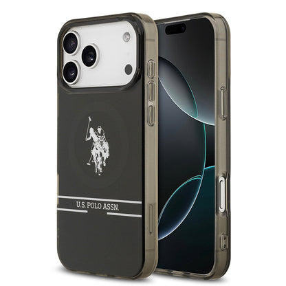 Apple iPhone 17 Pro Max Kılıf U.S. Polo Assn. Orjinal Lisanslı M-safe Şarj Özellikli IML Double Horse Stripe Logolu Kapak - Görsel 2