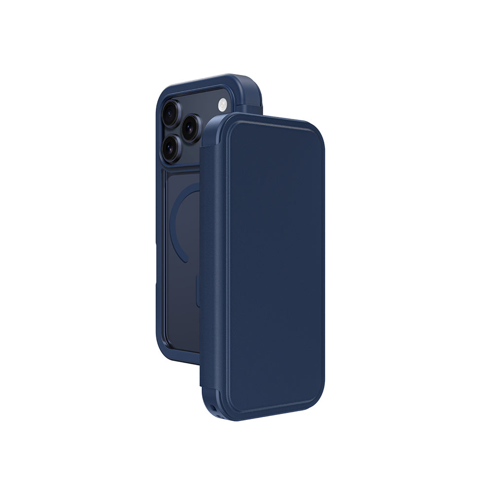 Apple iPhone 17 Pro Max PU Kartlıklı Kapaklı Amazingthing Glamour Foilo Serisi Kılıf - Görsel 4