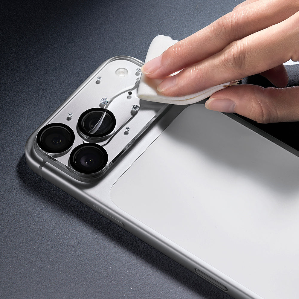 Apple iPhone 17 Pro Pynana Diamond Sky Serisi Taşlı Kamera Lens Koruyucu - Görsel 7