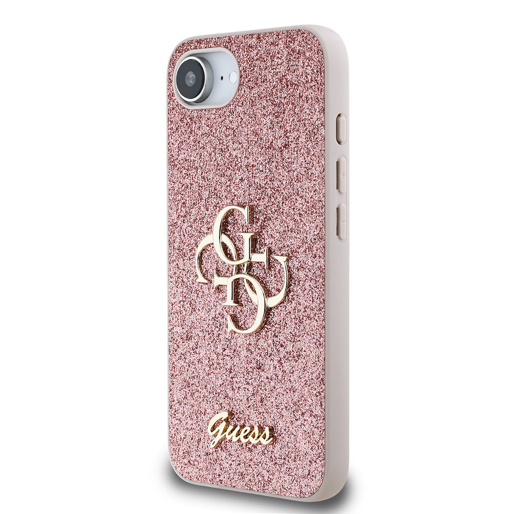 Apple iPhone 17E Kılıf Guess Orjinal Lisanslı 4G Büyük Metal Logolu Glitter Kapak - Görsel 2