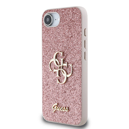 Apple iPhone 17E Kılıf Guess Orjinal Lisanslı 4G Büyük Metal Logolu Glitter Kapak - Görsel 2