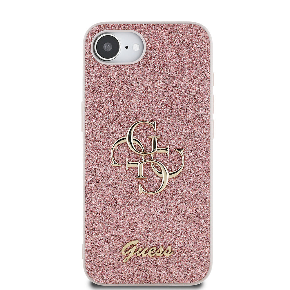 Apple iPhone 17E Kılıf Guess Orjinal Lisanslı 4G Büyük Metal Logolu Glitter Kapak - Görsel 3