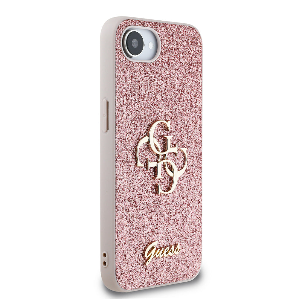 Apple iPhone 17E Kılıf Guess Orjinal Lisanslı 4G Büyük Metal Logolu Glitter Kapak - Görsel 4