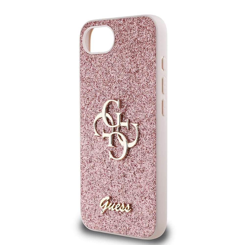 Apple iPhone 17E Kılıf Guess Orjinal Lisanslı 4G Büyük Metal Logolu Glitter Kapak - Görsel 6