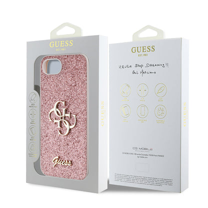 Apple iPhone 17E Kılıf Guess Orjinal Lisanslı 4G Büyük Metal Logolu Glitter Kapak - Görsel 15
