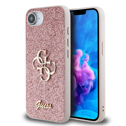 Apple iPhone 17E Kılıf Guess Orjinal Lisanslı 4G Büyük Metal Logolu Glitter Kapak - Görsel 16