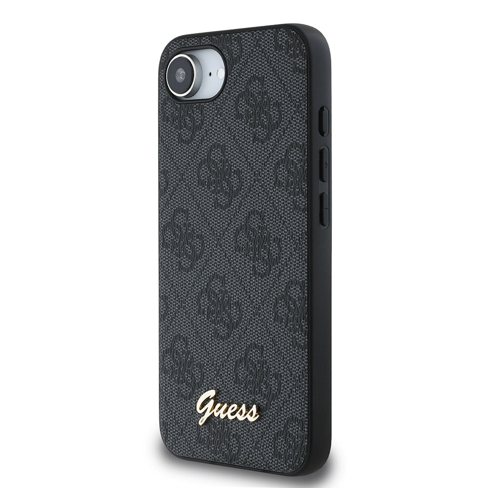 Apple iPhone 17E Kılıf Guess Orjinal Lisanslı 4G Desenli Script Metal Logolu Kapak - Görsel 2