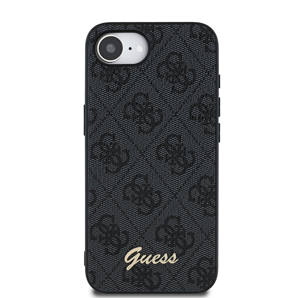Apple iPhone 17E Kılıf Guess Orjinal Lisanslı 4G Desenli Script Metal Logolu Kapak - Görsel 3
