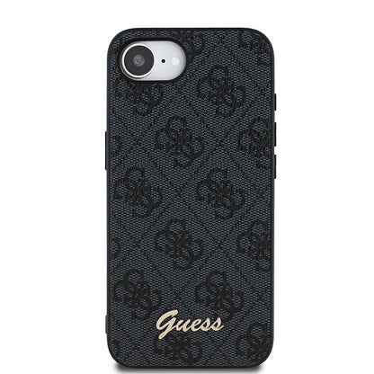 Apple iPhone 17E Kılıf Guess Orjinal Lisanslı 4G Desenli Script Metal Logolu Kapak - Görsel 3