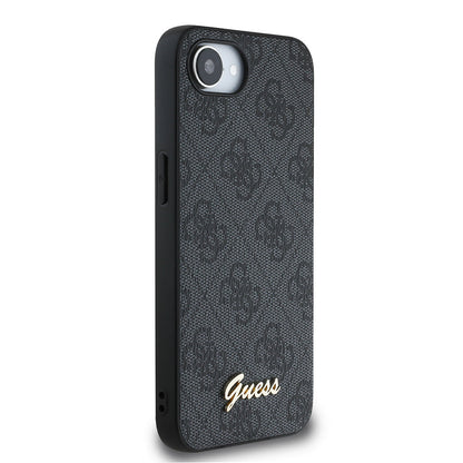 Apple iPhone 17E Kılıf Guess Orjinal Lisanslı 4G Desenli Script Metal Logolu Kapak - Görsel 4