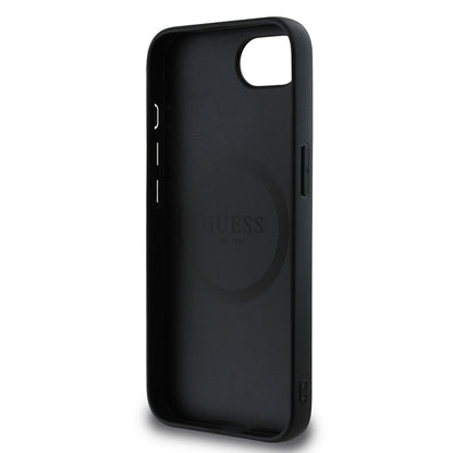 Apple iPhone 17E Kılıf Guess Orjinal Lisanslı 4G Desenli Script Metal Logolu Kapak - Görsel 7