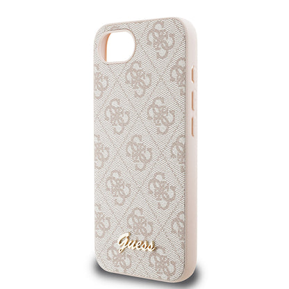 Apple iPhone 17E Kılıf Guess Orjinal Lisanslı 4G Desenli Script Metal Logolu Kapak - Görsel 13