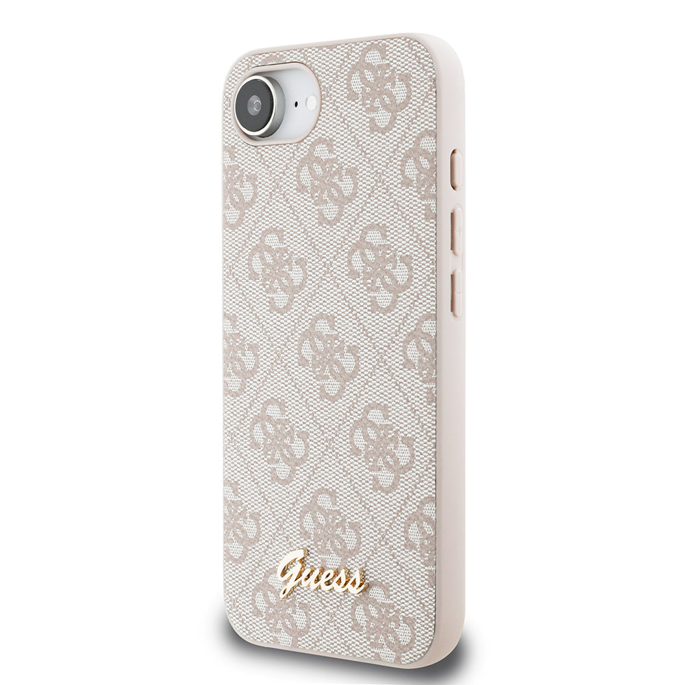 Apple iPhone 17E Kılıf Guess Orjinal Lisanslı 4G Desenli Script Metal Logolu Kapak - Görsel 9