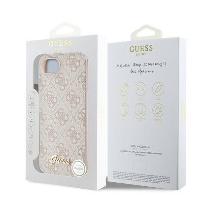 Apple iPhone 17E Kılıf Guess Orjinal Lisanslı 4G Desenli Script Metal Logolu Kapak - Görsel 15
