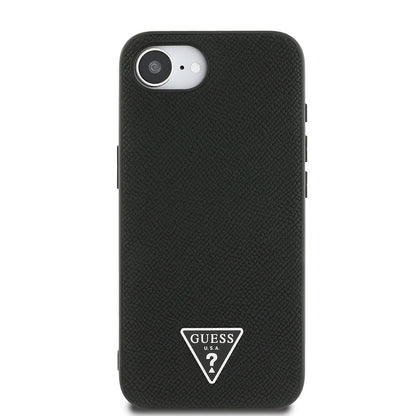 Apple iPhone 17E Kılıf Guess Orjinal Lisanslı M-safe Şarj Özellikli Grained Triangle Kapak - Görsel 3
