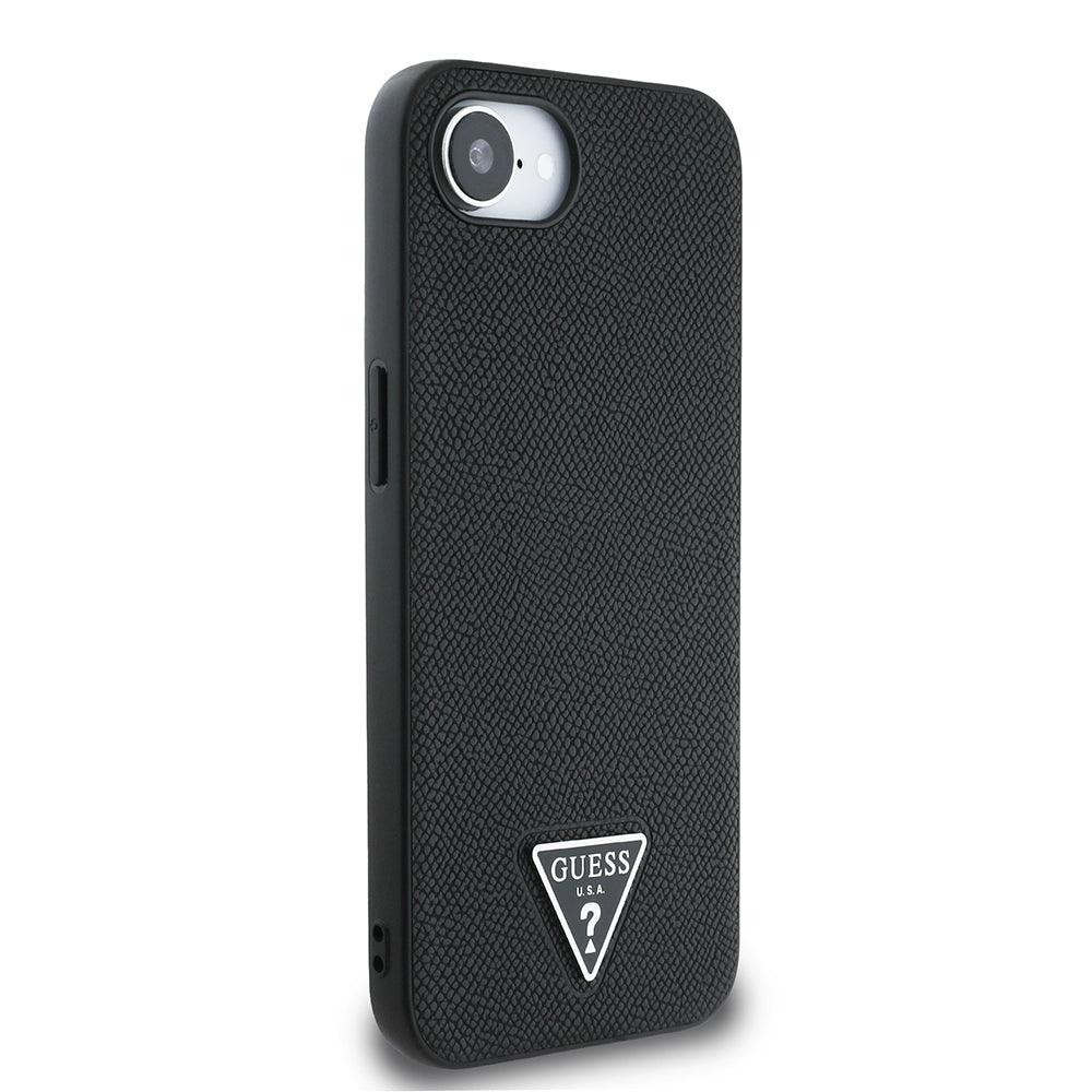 Apple iPhone 17E Kılıf Guess Orjinal Lisanslı M-safe Şarj Özellikli Grained Triangle Kapak - Görsel 4