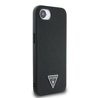 Apple iPhone 17E Kılıf Guess Orjinal Lisanslı M-safe Şarj Özellikli Grained Triangle Kapak - Görsel 4
