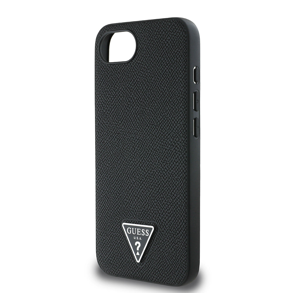 Apple iPhone 17E Kılıf Guess Orjinal Lisanslı M-safe Şarj Özellikli Grained Triangle Kapak - Görsel 6