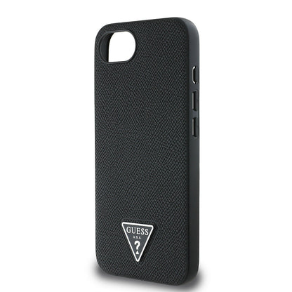 Apple iPhone 17E Kılıf Guess Orjinal Lisanslı M-safe Şarj Özellikli Grained Triangle Kapak - Görsel 6