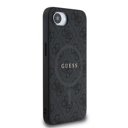 Apple iPhone 17E Kılıf Guess Orjinal Lisanslı M-safe Şarj Özellikli PU Halkalı 4G Desenli Yazı Logolu Kapak - Görsel 8