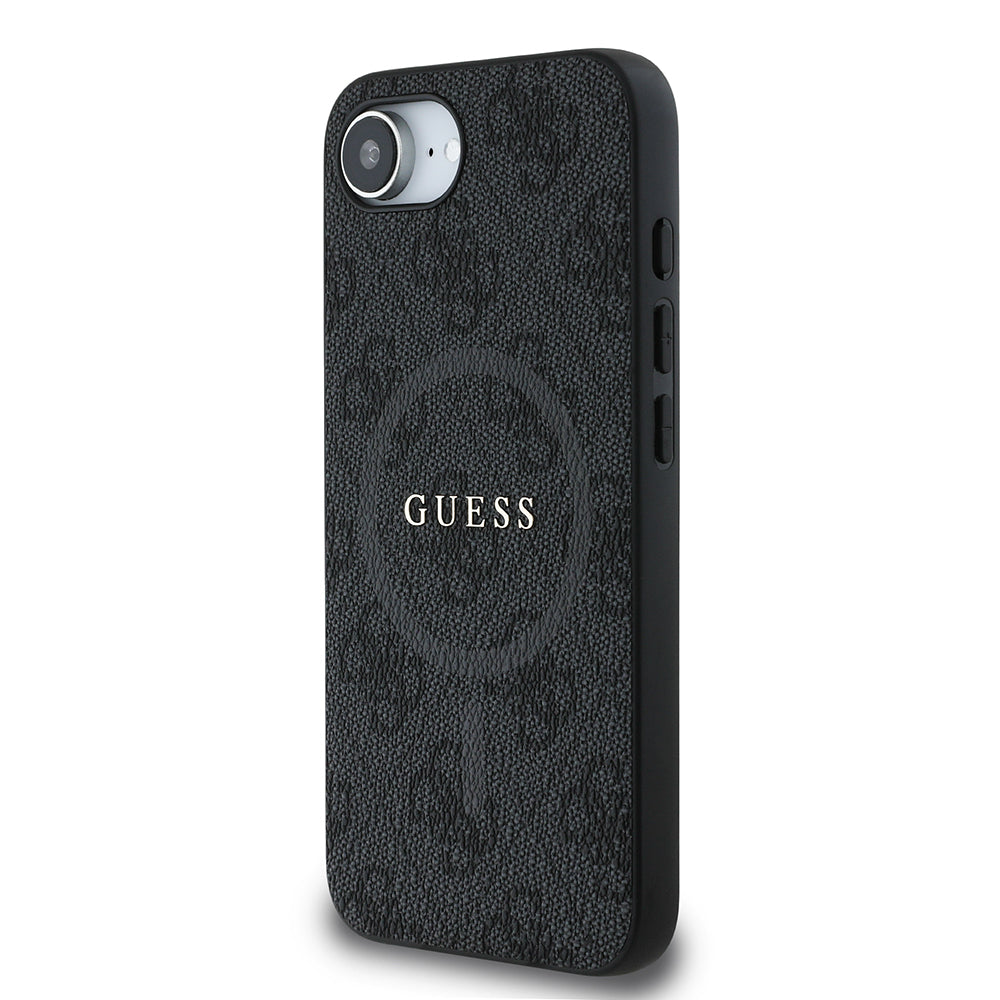 Apple iPhone 17E Kılıf Guess Orjinal Lisanslı M-safe Şarj Özellikli PU Halkalı 4G Desenli Yazı Logolu Kapak - Görsel 4