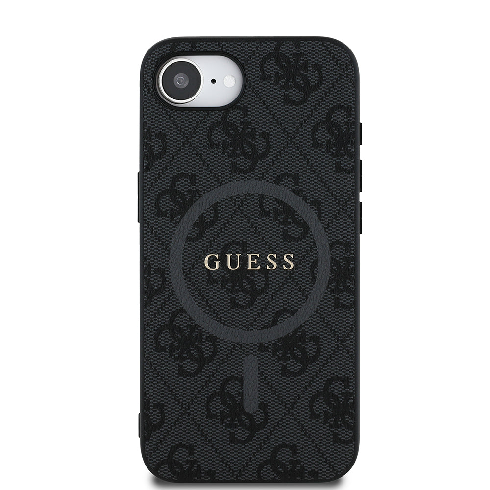 Apple iPhone 17E Kılıf Guess Orjinal Lisanslı M-safe Şarj Özellikli PU Halkalı 4G Desenli Yazı Logolu Kapak - Görsel 5