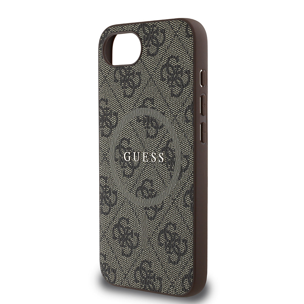 Apple iPhone 17E Kılıf Guess Orjinal Lisanslı M-safe Şarj Özellikli PU Halkalı 4G Desenli Yazı Logolu Kapak - Görsel 13