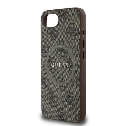 Apple iPhone 17E Kılıf Guess Orjinal Lisanslı M-safe Şarj Özellikli PU Halkalı 4G Desenli Yazı Logolu Kapak - Görsel 13
