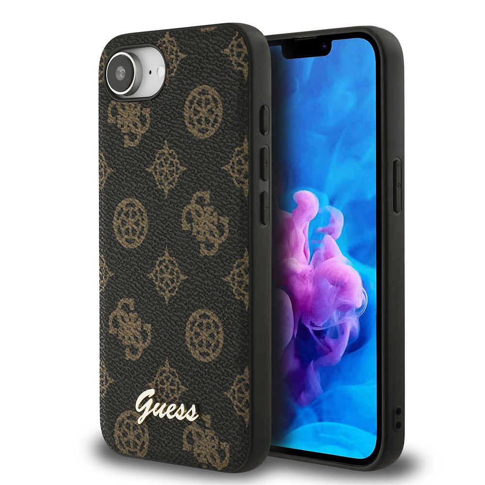 Apple iPhone 17E Kılıf Guess Orjinal Lisanslı M-safe Şarj Özellikli Yazı Logolu Peony Kapak - Görsel 9