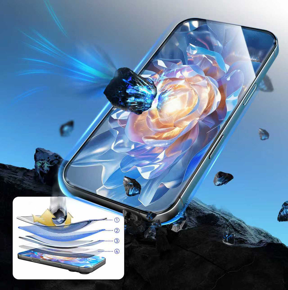 Apple iPhone 17E Mohseven Safir Coating Privacy Hayalet Temperli Cam Ekran Koruyucu - Görsel 5