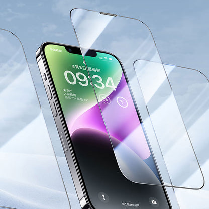 Apple iPhone 17E Wiwu CZ-003 Mavi Işık Teknolojili Hidrofobik ve Oleofobik Parlama Önleyici Cam Ekran Koruyucu - Görsel 3