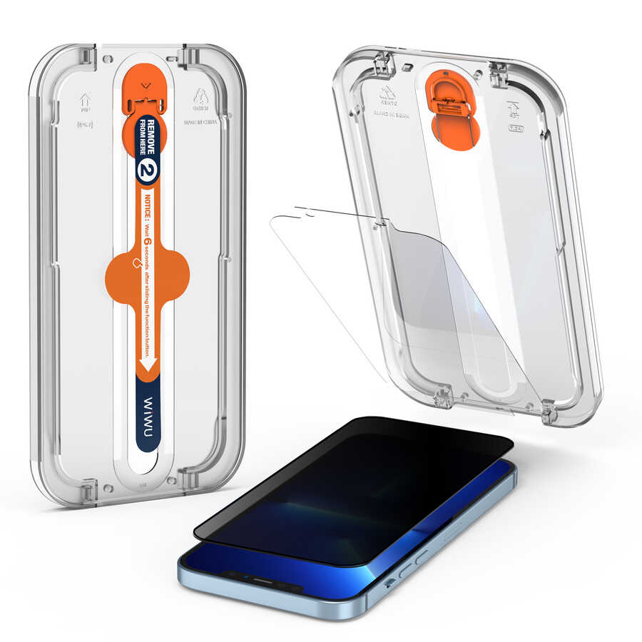 Apple iPhone 17E Wiwu Easy İnstall iPrivacy Temperli Ekran Koruyucu - Görsel 5
