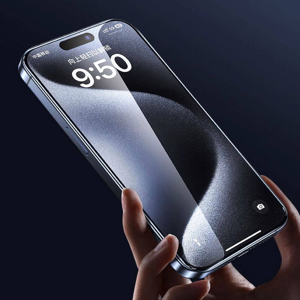 Apple iPhone 17E Wiwu GT-008 Polimer Oleofobik Kaplama Şeffaf Pürüzsüz Temperli Cam Ekran Koruyucu 10'lu Paket - Görsel 4