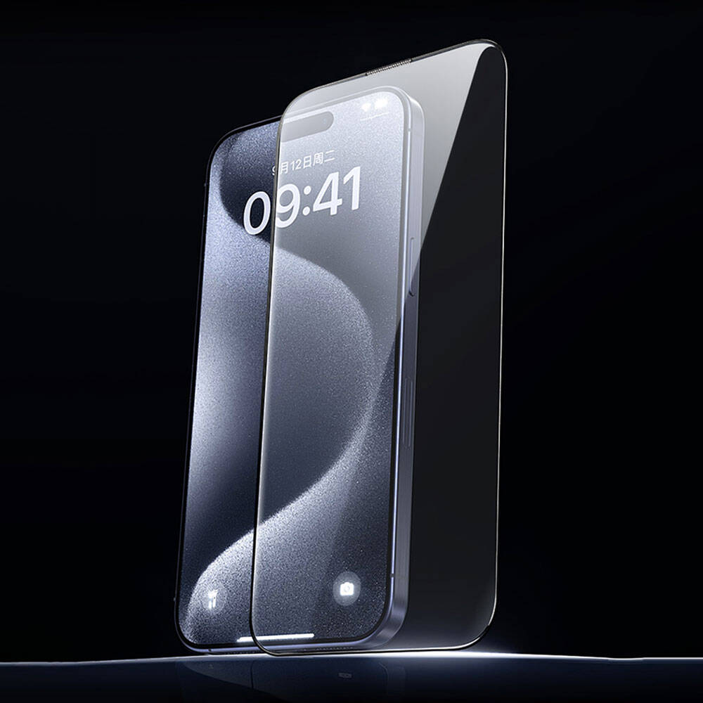 Apple iPhone 17E Wiwu GT-008 Polimer Oleofobik Kaplama Şeffaf Pürüzsüz Temperli Cam Ekran Koruyucu 10'lu Paket - Görsel 5