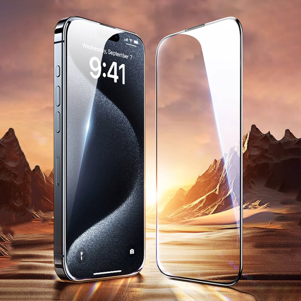 Apple iPhone 17E Wiwu GT-008 Polimer Oleofobik Kaplama Şeffaf Pürüzsüz Temperli Cam Ekran Koruyucu 10'lu Paket - Görsel 10