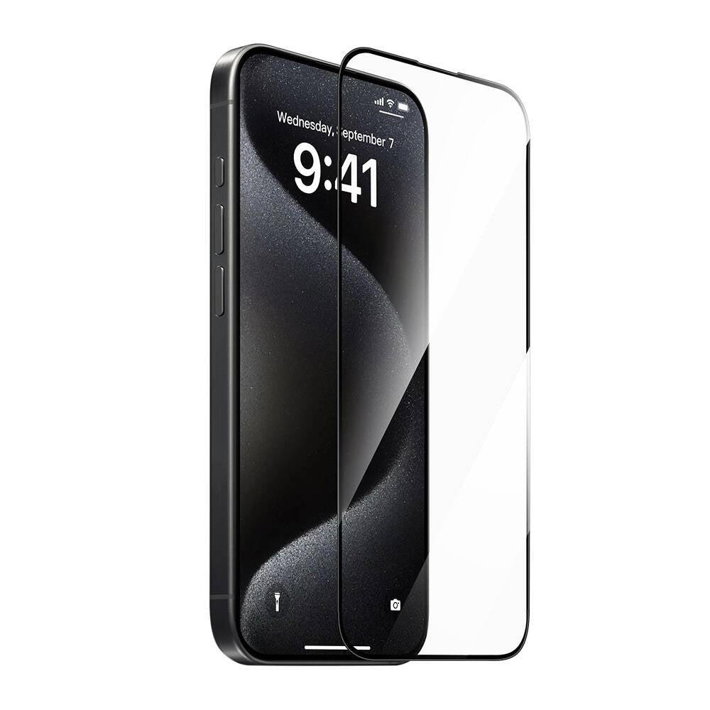 Apple iPhone 17E Wiwu GT-008 Polimer Oleofobik Kaplama Şeffaf Pürüzsüz Temperli Cam Ekran Koruyucu 10'lu Paket - Görsel 11