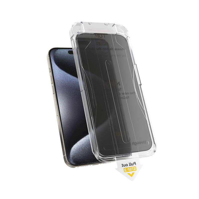 Apple iPhone 17E Wiwu Wi-SQ009 Easy Install iPrivacy 360° Anti-Peep Oleofobik Temperli Cam Ekran Koruyucu + Kolay Uygulama Aparatlı - Görsel 4