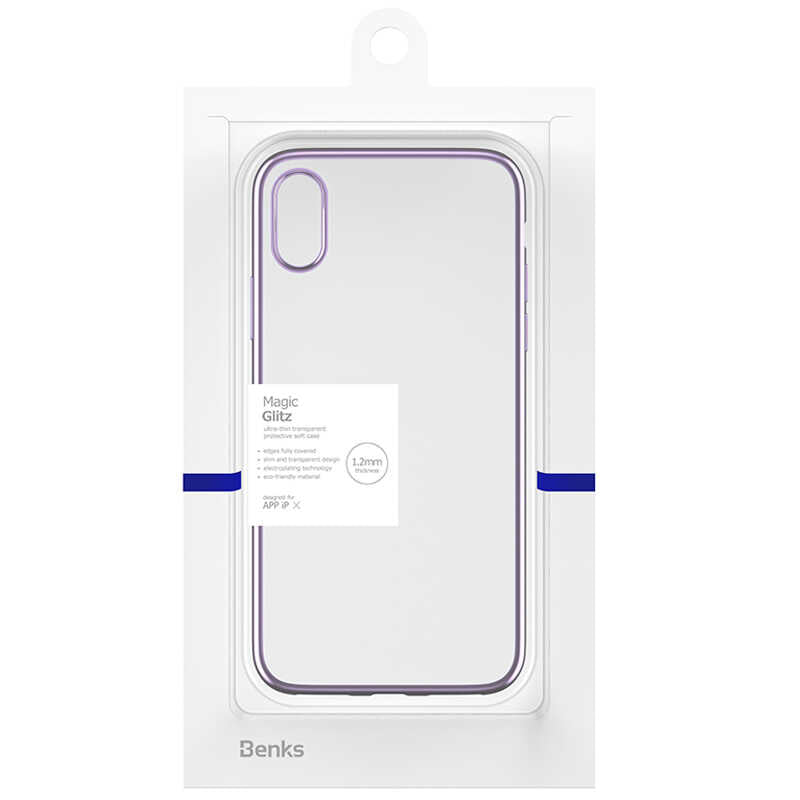 Apple iPhone X Benks Magic Glitz Ultra-Thin Transparent Protective Soft Kapak - Görsel 3