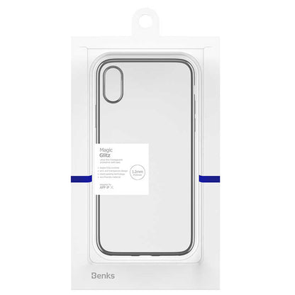 Apple iPhone X Benks Magic Glitz Ultra-Thin Transparent Protective Soft Kapak - Görsel 4
