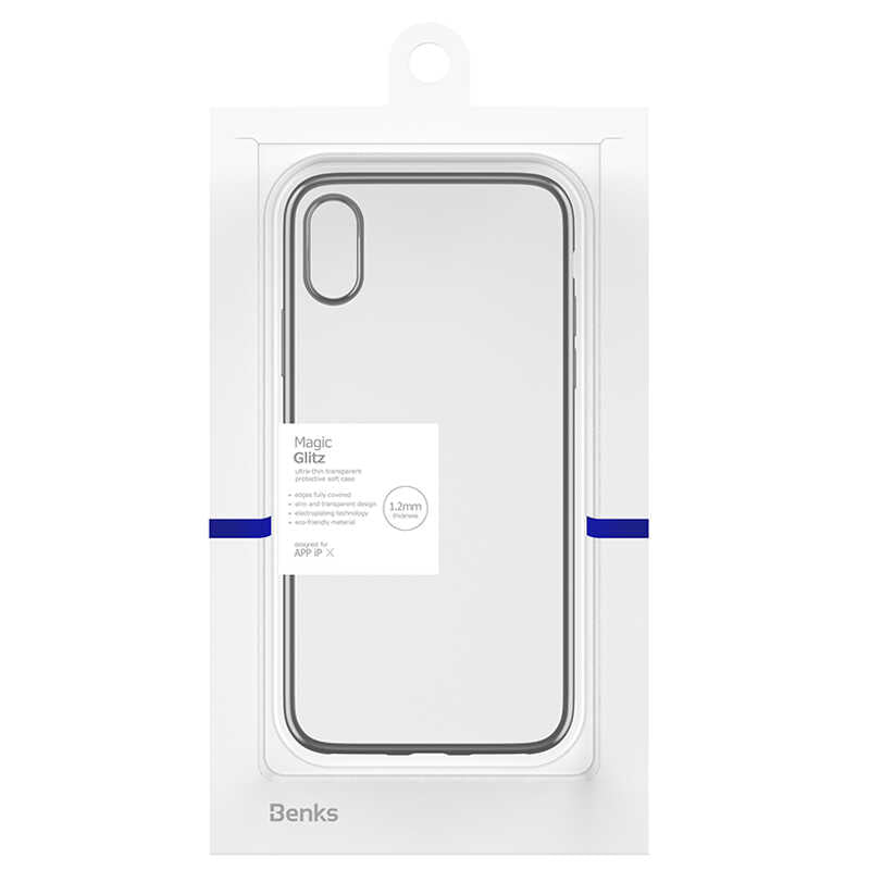 Apple iPhone XS 5.8 Benks Magic Glitz Ultra-Thin Transparent Protective Soft Kapak - Görsel 4